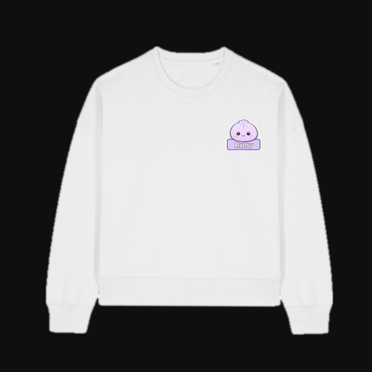 Personalised Mini Squishy Dumpling White Sweatshirt