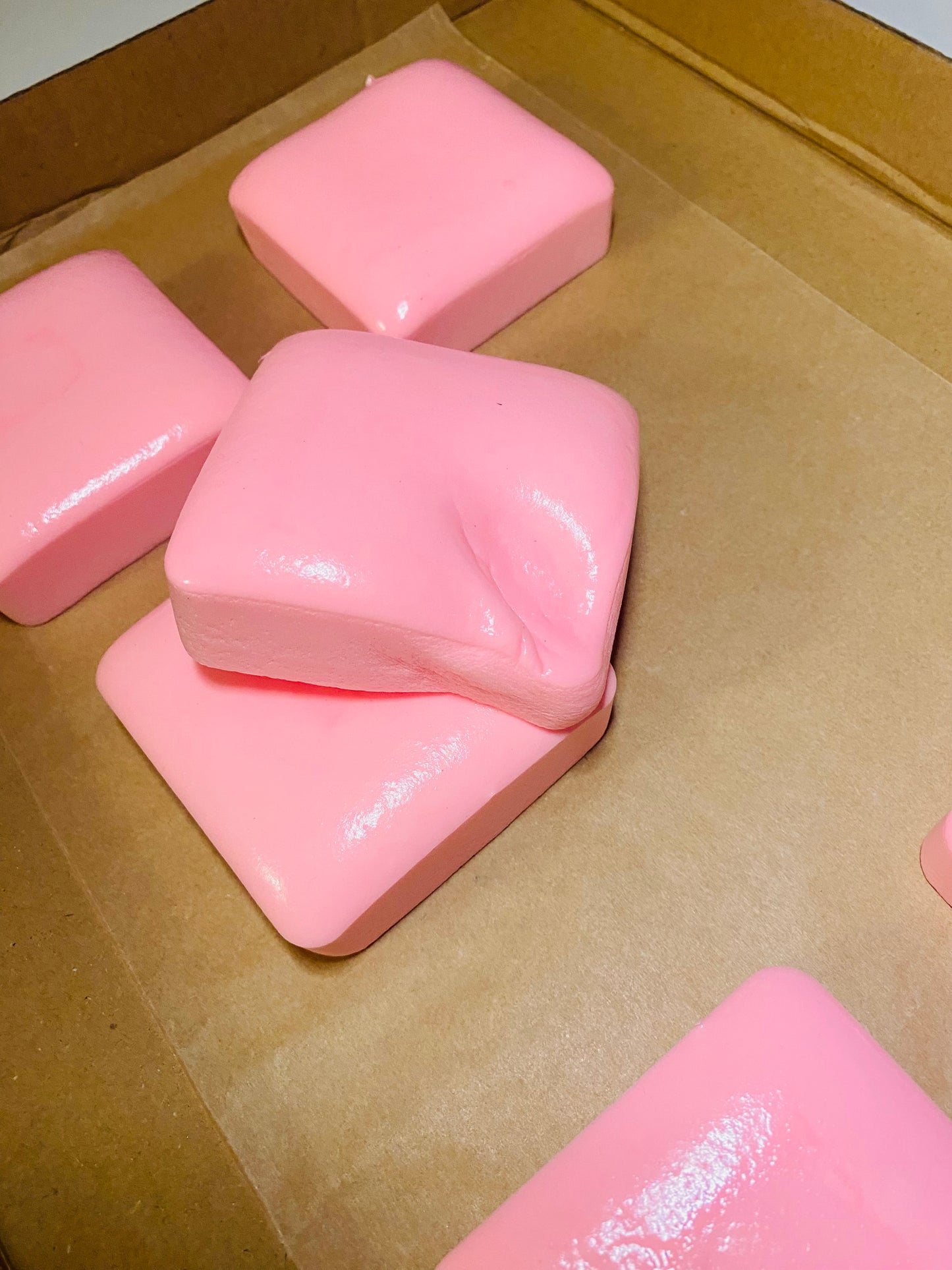 Pink Marshmallow Square Pillow Squishy - Slow Rise